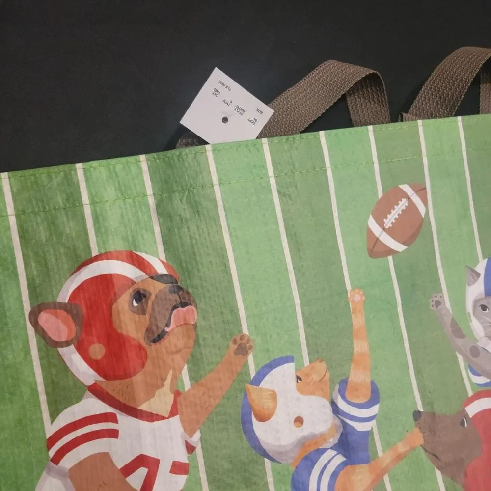 Pets football reusable bag fall
